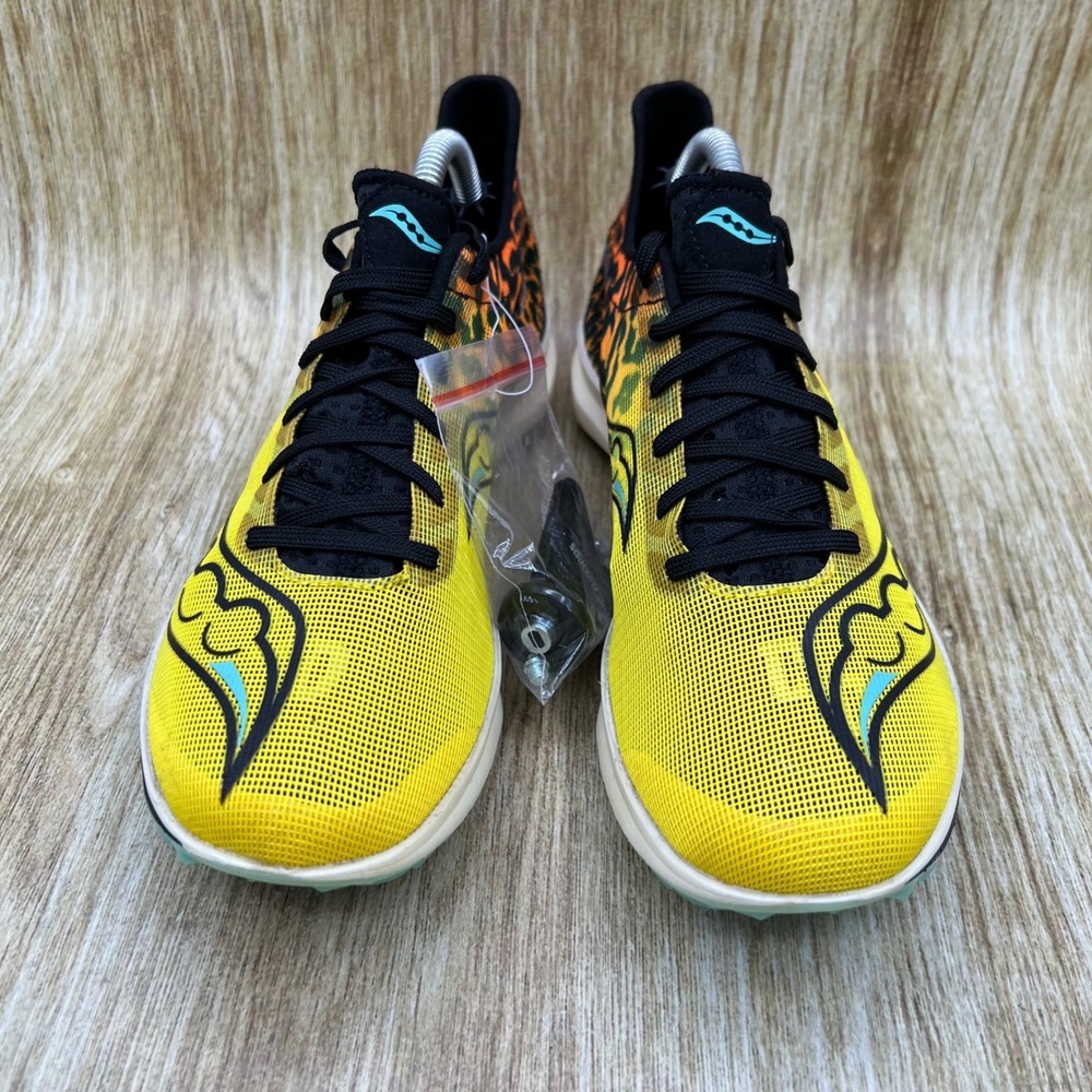 Saucony Endorphin Cheetah Track Spikes Women's Size 8 Yellow Leopard S19095-85 - Picture 2 of 10